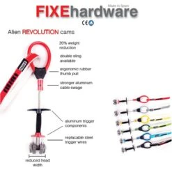 Friend ALIEN CAMS REVOLUTION 15-25mm Sangle Longue Jaune Fixe -Aventures Magasin friend alien cams revolution 15 25mm sangle longue jaune fixe 2