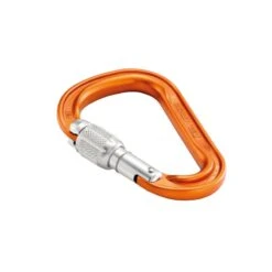 Mousqueton à Vis Attache Screw Lock Orange Petzl -Aventures Magasin mousqueton a vis attache screw lock orange petzl 2