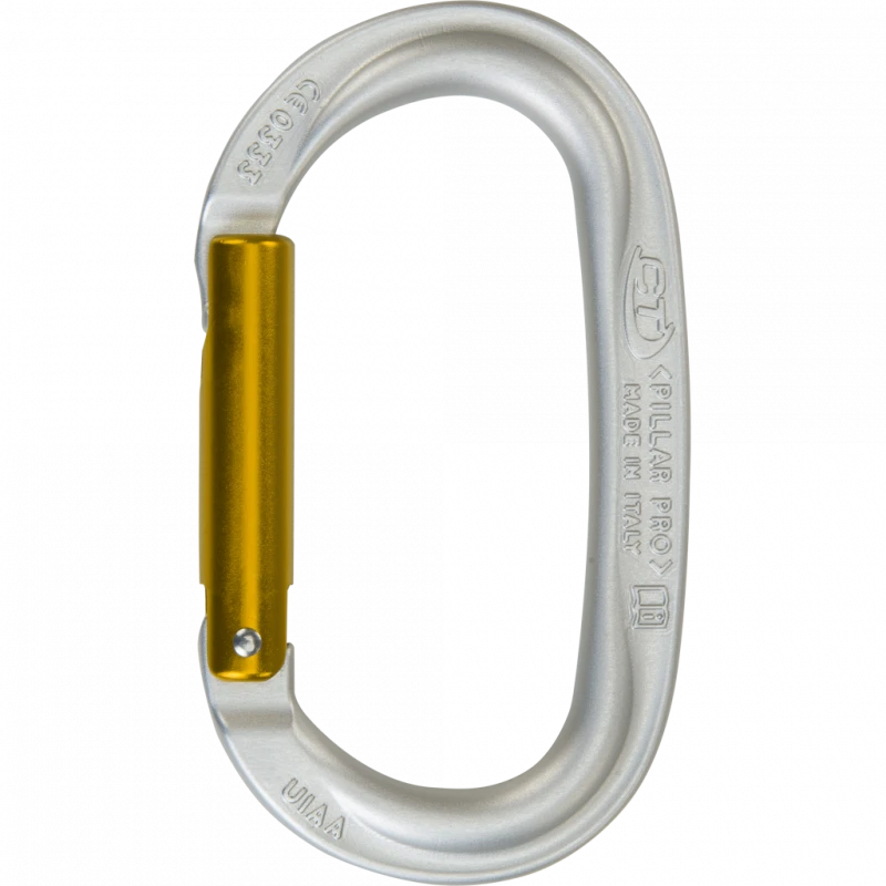 Mousqueton Simple Alu Oval PILLAR PRO Gris-jaune Climbing Technology 1 Mousqueton Simple Alu Oval PILLAR PRO Gris-jaune Climbing Technology