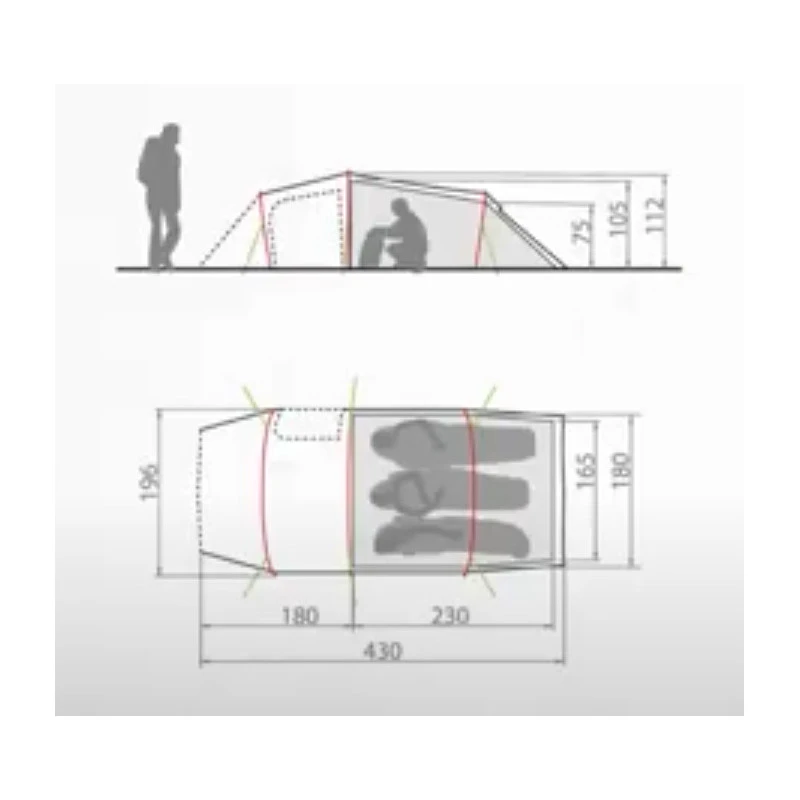 Tente FERRET XT 3P Comfort Avocado Vaude 2023 2 Tente FERRET XT 3P Comfort Avocado Vaude 2023 â Image 2