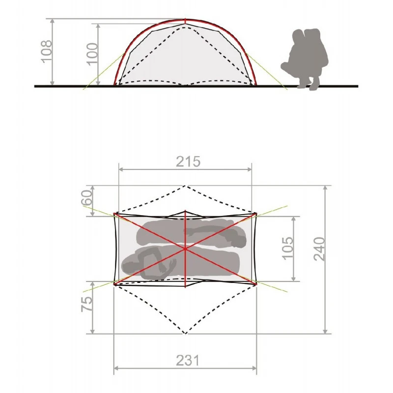 Tente Légère SPACE SEAMLESS 1-2P Cress Green Vaude 2023 2 Tente Légère SPACE SEAMLESS 1-2P Cress Green Vaude 2023 – Image 2